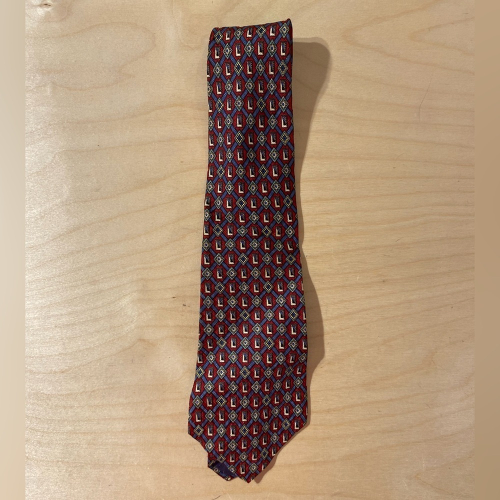 Nautica Red and Blue Patterned Tie (JB)